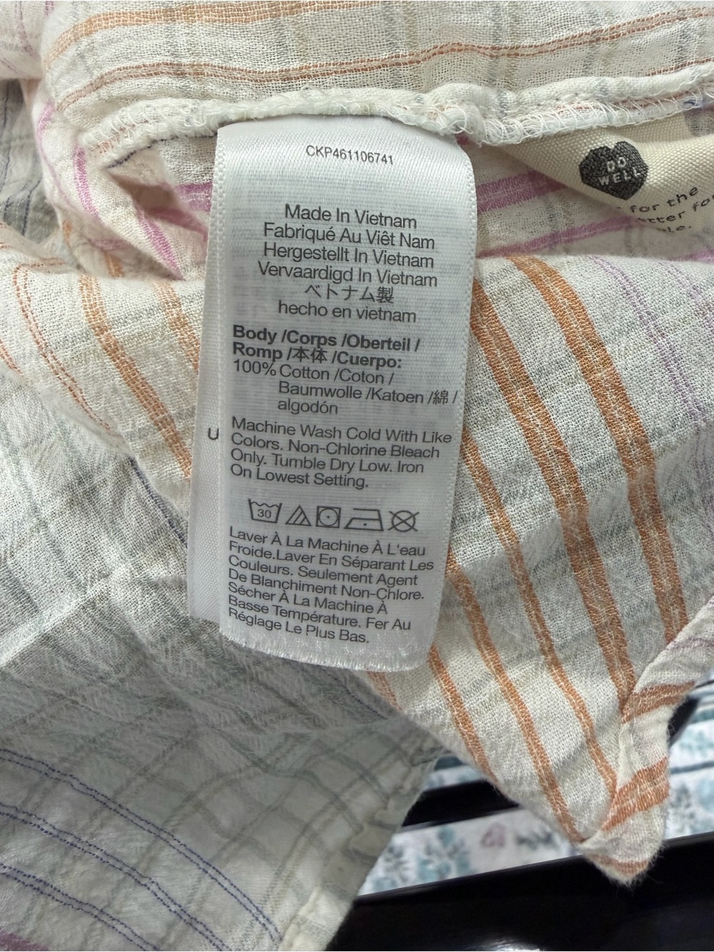 Madewell Pastel Stripe Short-Sleeve Button Down Shirt - Picture 3 of 3